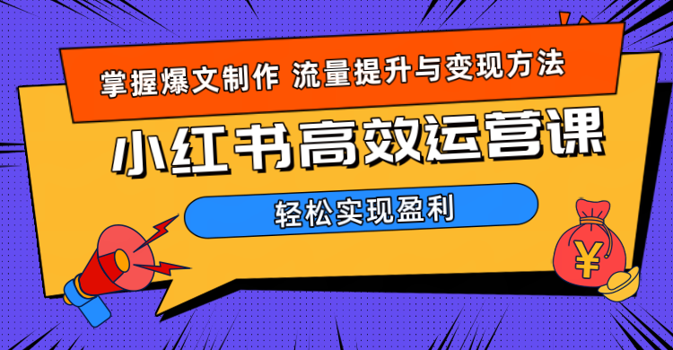 价值980小红书运营操作指南-吉祥副业