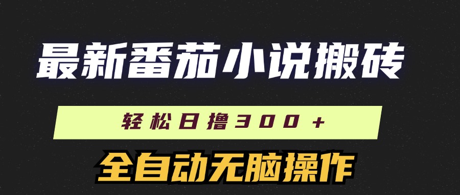最新番茄小说搬砖，日撸300＋！全自动操作，可矩阵放大！-吉祥副业
