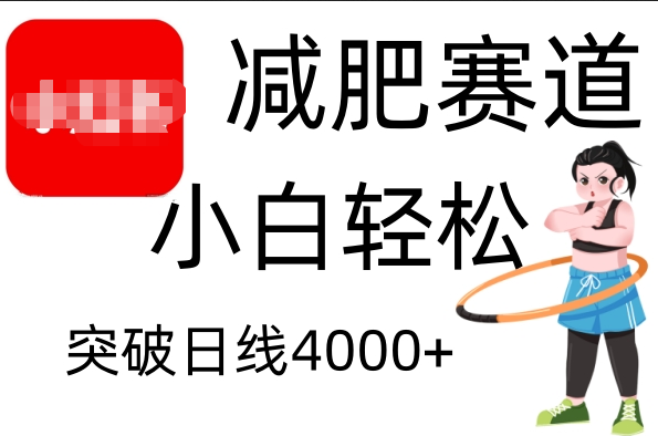 小红书减肥赛道，小白轻松日利润4000+-吉祥副业
