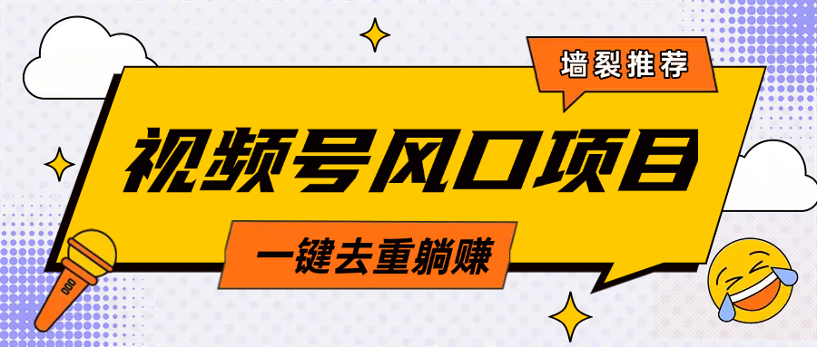 视频号风口蓝海项目，中老年人的流量密码，简单无脑，一键去重，轻松月入过万-吉祥副业