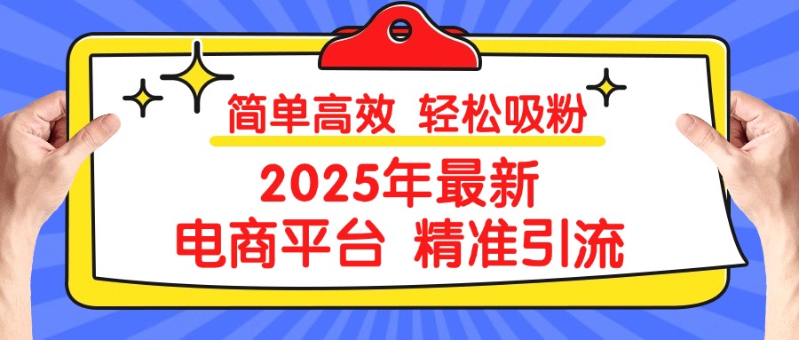 2025年最新电商平台精准引流 简单高效 轻松吸粉-吉祥副业