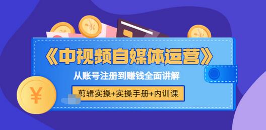 【副业项目3715期】中视频自媒体运营实操+实操手册+内训课，从账号注册到赚钱全面讲解-吉祥副业