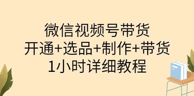 【副业项目3940期】陈奶爸·微信视频号带货：开通+选品+制作+带货（1小时详细教程）-吉祥副业