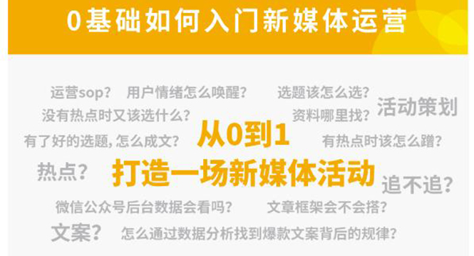 【副业项目4569期】新媒体运营系列课：课程零基础入门，解锁高薪职业必备的四项技能-吉祥副业