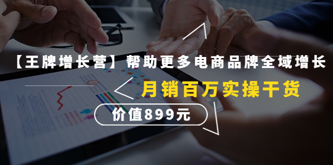 【副业项目4547期】【王牌增长营】帮助更多电商品牌全域增长，月销百万实操干货，价值899元-吉祥副业
