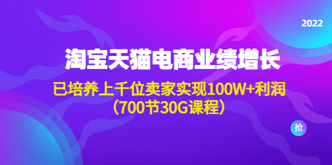【副业项目4675期】淘系天猫电商业绩增长：已培养上千位卖家实现100W+利润（700节30G课程）-吉祥副业
