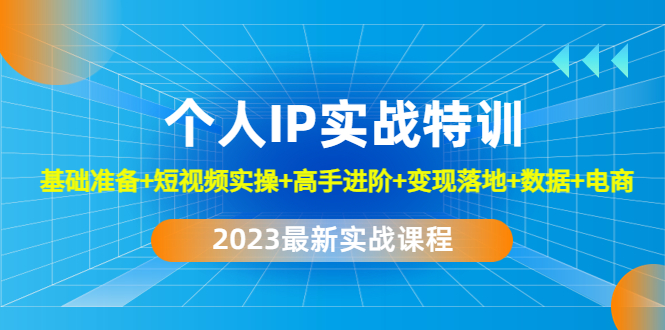 【副业项目4959期】2023个人IP实战特训：基础准备+短视频实操+高手进阶+变现落地+数据+电商-吉祥副业