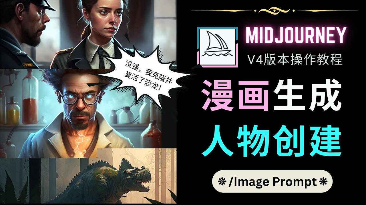 【副业项目5096期】Midjourney V4版本操作教程：2个简单参数，完成漫画生成，人物创建-吉祥副业