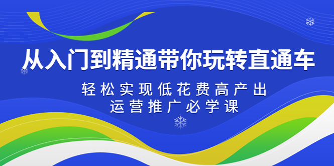 【副业项目5274期】从入门到精通带你玩转直通车：轻松实现低花费高产出，35节运营推广必学课-吉祥副业