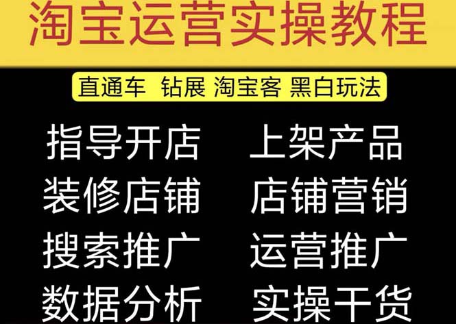【副业项目5247期】2023淘宝开店教程0基础到高级全套视频网店电商运营培训教学课程（2月更新）-吉祥副业