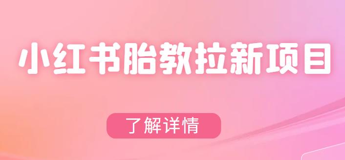 【副业项目6099期】小红书胎教网盘拉新项目，可在私域变现两次（作品制作教程+素材）-吉祥副业