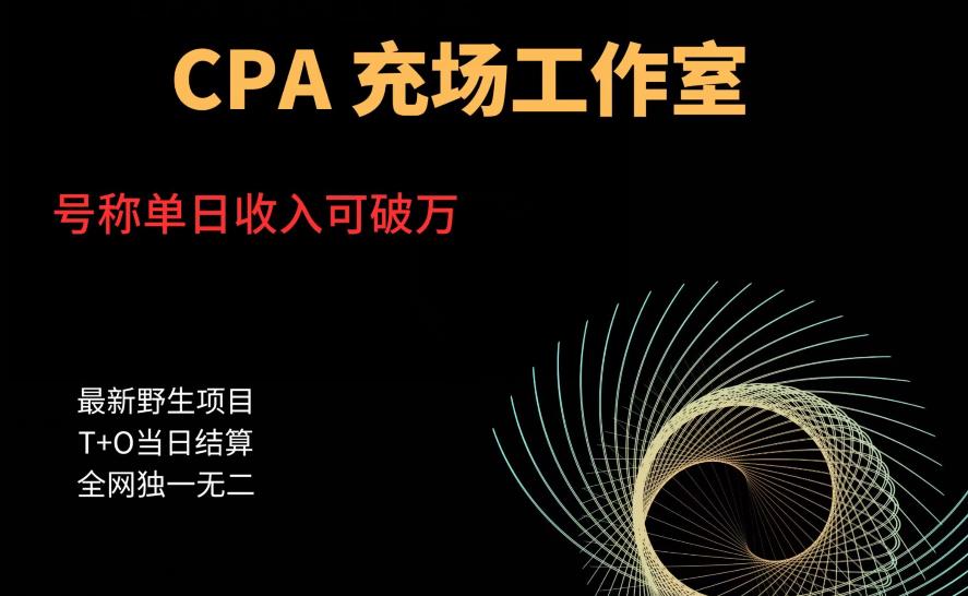 【副业项目6075期】cpa充场工作室，号称单日收入10000+（揭秘）-吉祥副业