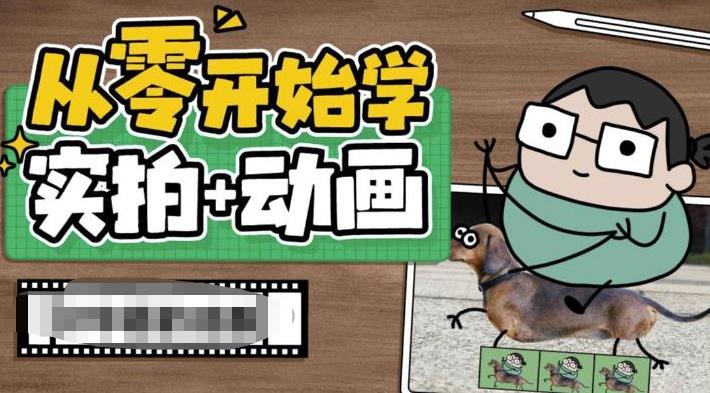 【副业项目6738期】从零开始学实拍加动画，实拍加动画创意教程（49节视频课）-吉祥副业