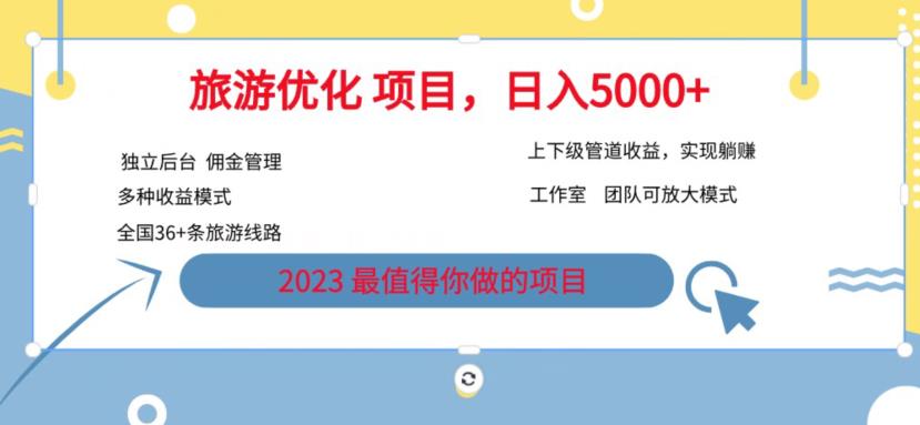 【副业项目6884期】旅游项目最新模式，独立后台+全国35+线路，日入5000+【揭秘】-吉祥副业