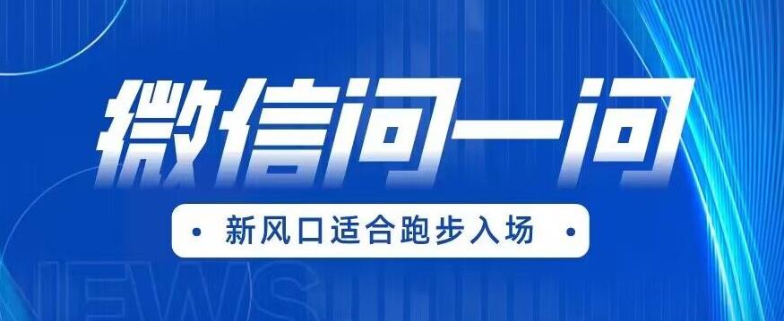 【副业项目6729期】全网首发微信问一问新风口变现项目（价值1999元）【揭秘】-吉祥副业