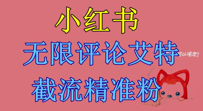 【副业项目6846期】小红书无限评论艾特截流精准粉（软件+教程）-吉祥副业