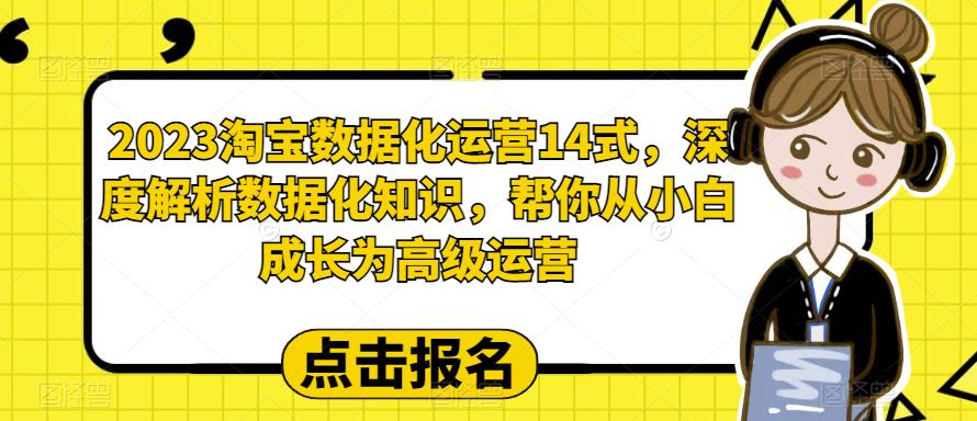 【副业项目6599期】2023淘宝数据化-运营 14式，深度解析数据化知识，帮你从小白成长为高级运营-吉祥副业