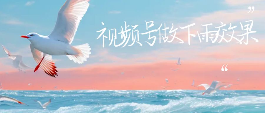 【副业项目6913期】视频号做下雨视频一个账号一周涨粉10W+年入100w-吉祥副业