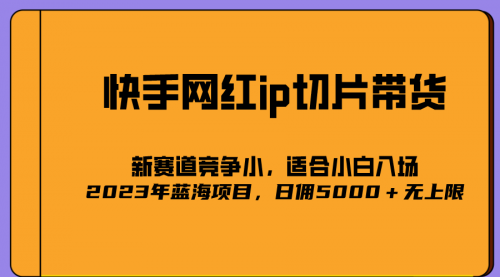 【副业项目7037期】2023爆火的快手网红IP切片，号称日佣5000＋的蓝海项目，二驴的独家授权-吉祥副业