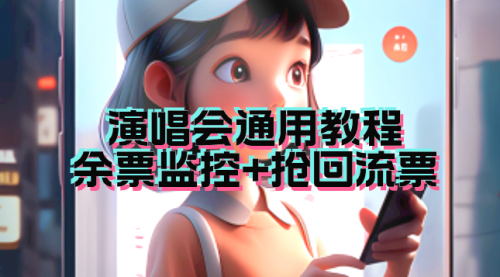 【副业项目7161期】演唱会通用_余票监控+抢回流票（教程+软件）-吉祥副业