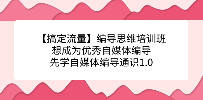 【副业项目7456期】编导思维培训班，想成为优秀自媒体编导先学自媒体编导通识1.0-吉祥副业