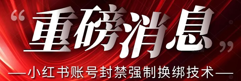 【副业项目7574期】【最新】小红书账号封禁强制换绑技术可日赚300-吉祥副业