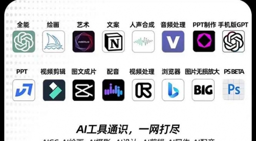 【副业项目7989期】AIGC-全能特训营第3期：一次掌握14大主流AI工具，A1工具通识，一网打尽-吉祥副业
