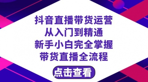 【副业项目8483期】抖音直播带货 运营从入门到精通，新手完全掌握带货直播全流程（23节-吉祥副业