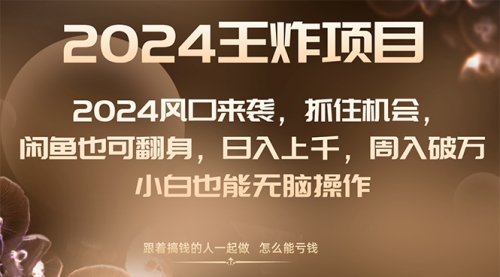 【副业项目8548期】2024闲鱼翻身项目，小白也可做-吉祥副业