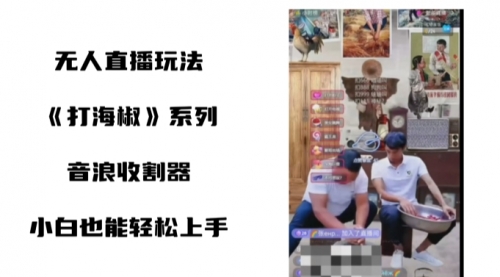 【副业8766期】打海椒无人直播整蛊项目，小白轻松上手撸音浪收割器（教程+工具+素材）-吉祥副业