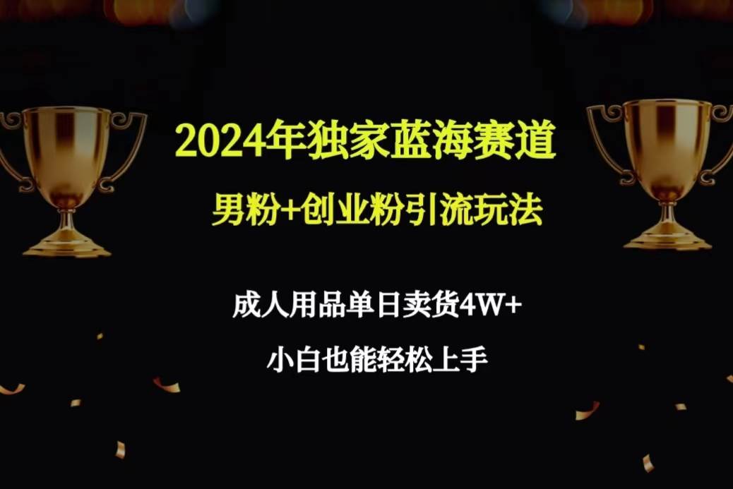 2024年独家蓝海赛道男粉+创业粉引流玩法，成人用品单日卖货4W+保姆教程-吉祥副业