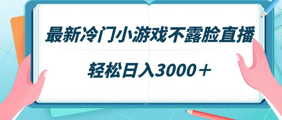 最新冷门小游戏不露脸直播，场观稳定几千，轻松日入3000＋-吉祥副业