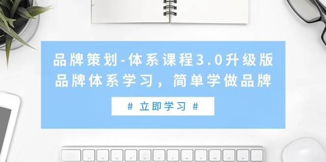 品牌策划-体系课程3.0升级版，品牌体系学习，简单学做品牌（高清无水印）-吉祥副业