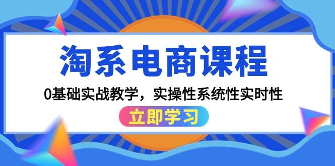 淘系电商课程，0基础实战教学，实操性系统性实时性（15节课）-吉祥副业
