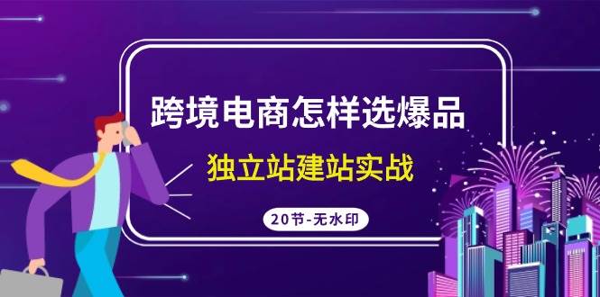 跨境电商怎样选爆品，独立站建站实战（20节高清无水印课）-吉祥副业