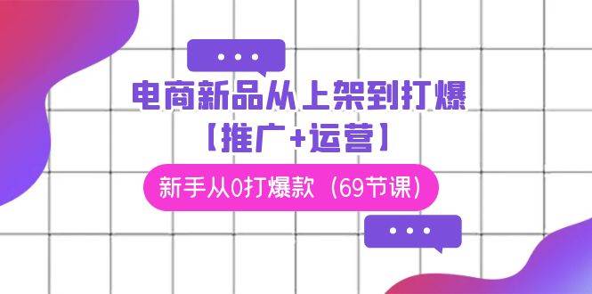 电商 新品从上架到打爆【推广+运营】，新手从0打爆款（69节课）-吉祥副业