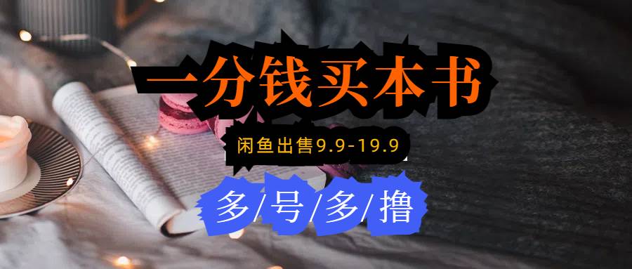每天花1分钱买一本书，闲鱼出售9.9-19.9不等，多账号多撸 新手小白均可操作-吉祥副业