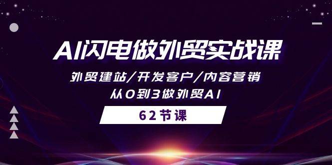 AI闪电做外贸实战课，外贸建站/开发客户/内容营销/从0到3做外贸AI-62节-吉祥副业