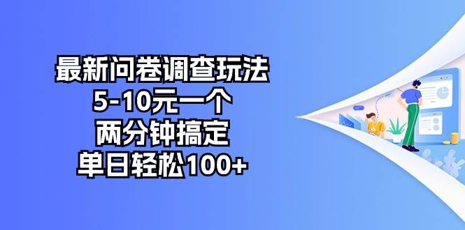 最新问卷调查玩法，5-10元一个，两分钟搞定，单日轻松100+-吉祥副业