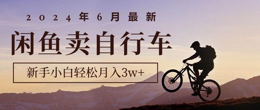 2024年6月最新闲鱼卖自行车，新手小白轻松月入3w+项目-吉祥副业