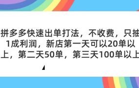 拼多多2天起店,只合作不卖课不收费,上架产品无偿对接,只需要你回...-吉祥副业