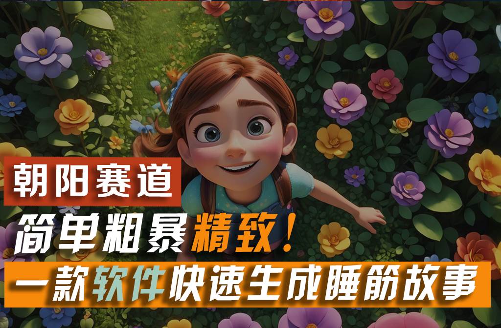 利用一款软件5分钟一条爆款睡前故事，简单粗暴精致！小白月入2w+-吉祥副业