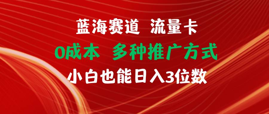 蓝海赛道 流量卡 0成本 小白也能日入三位数-吉祥副业