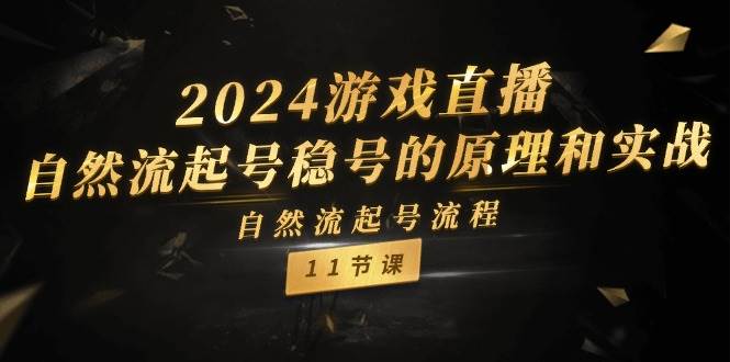 2024游戏直播-自然流起号稳号的原理和实战，自然流起号流程（11节）-吉祥副业