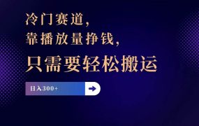 冷门赛道，靠播放量挣钱，只需要轻松搬运，日赚300+-吉祥副业