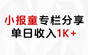 小报童专栏分享,当日收入1K+-吉祥副业