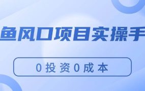 闲鱼风口项目实操手册,0投资0成本,让你做到,月入过万,新手可做-吉祥副业
