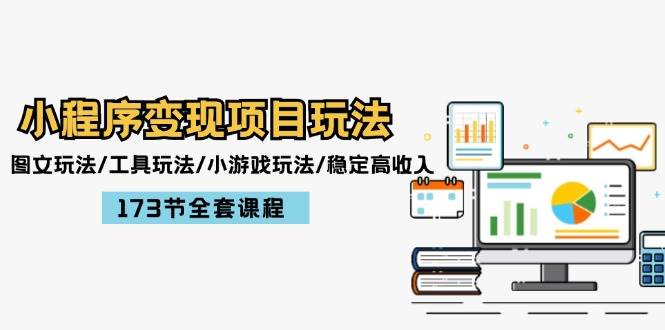 小程序变现项目玩法：图文玩法/工具玩法/小游戏玩法/稳定高收入/173节课程-吉祥副业