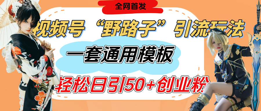 视频号“野路子”玩法，评论区疯狂截流，一套模板单日单号引流50+创业粉-吉祥副业