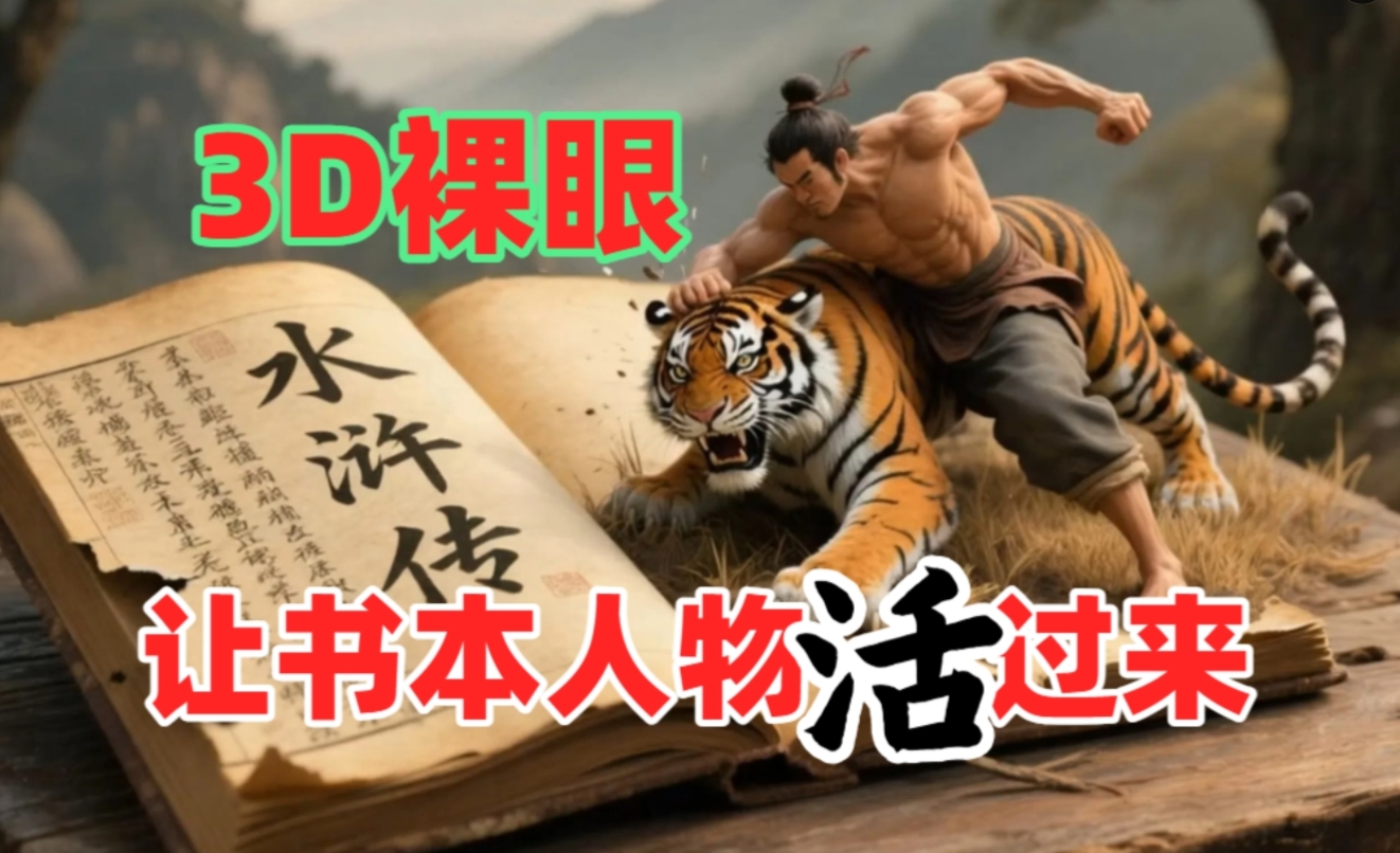 书本人物裸眼3D视频，一条视频收益过千，保姆级教程-吉祥副业